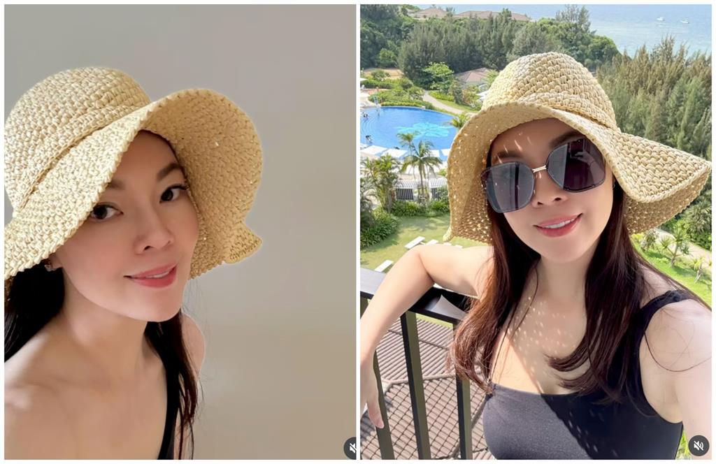 曾馨瑩度假美照4連發！　黑背心小辣曬性感