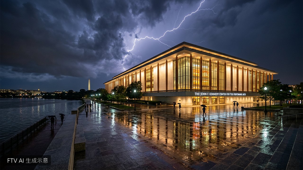 雷雨攪局！川普之名撤出甘迺迪中心被迫延期
