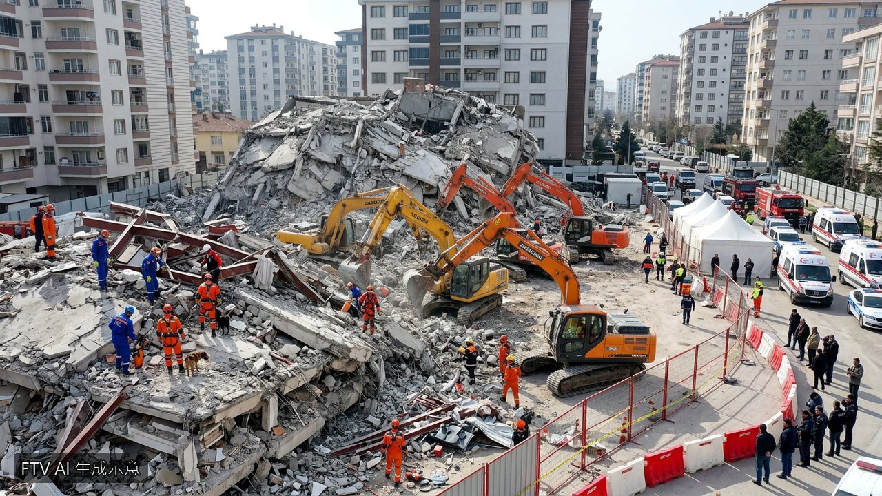 印度新德里5層建築驚傳倒塌　釀至少6死搜救人員全力搜救