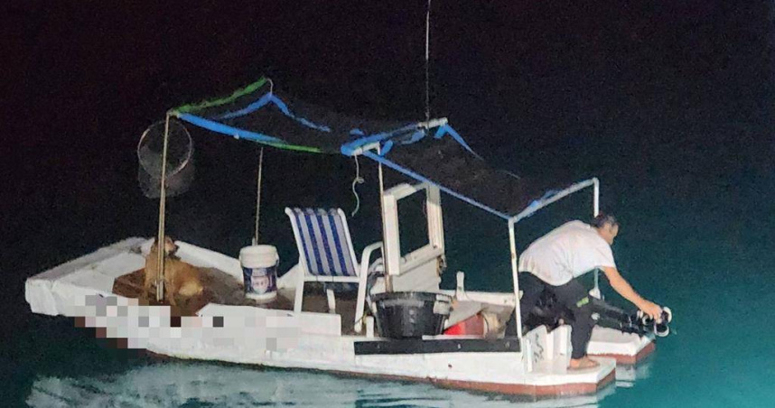 澎湖海上驚魂漂流3小時！黃狗緊守船長身旁　海巡急救援脫險