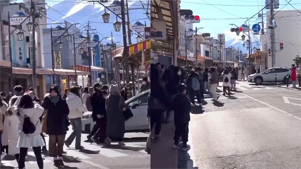 當馬路自己家開的？富士山打卡景點「路口擠滿中國人」日本人全看傻眼