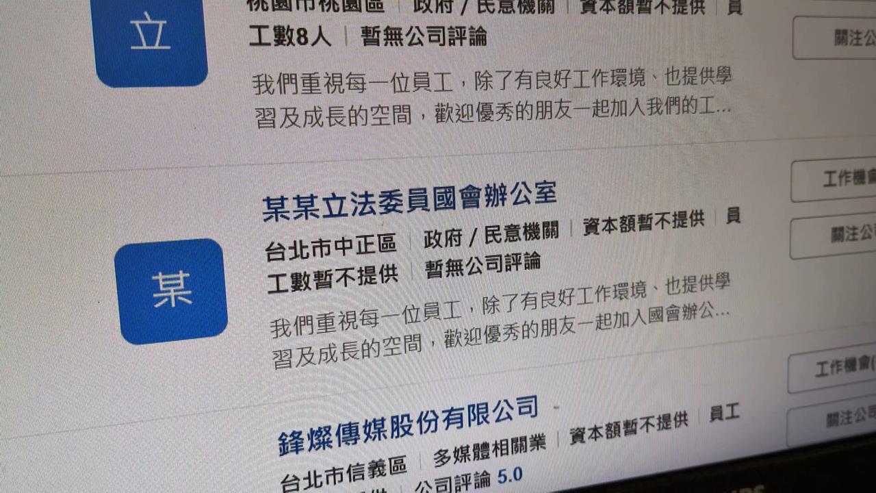 翁曉玲徵助理自稱「某某立委」 綠委酸:自認票房毒藥不敢具名
