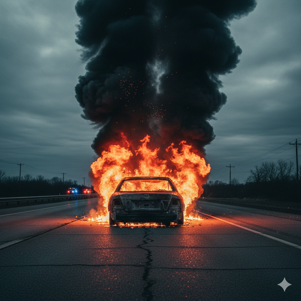 台南轎車燒成火球!驚見男焦屍 老婆接噩耗心碎:他怎麼在那!