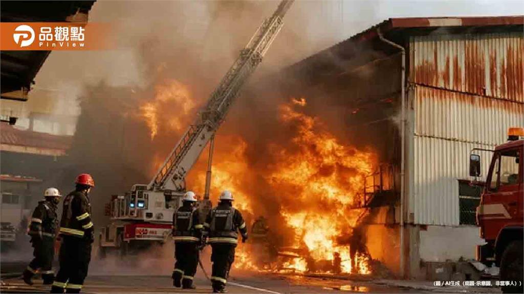 新竹家具行慘遭祝融!百坪倉庫陷火海燒成骨架