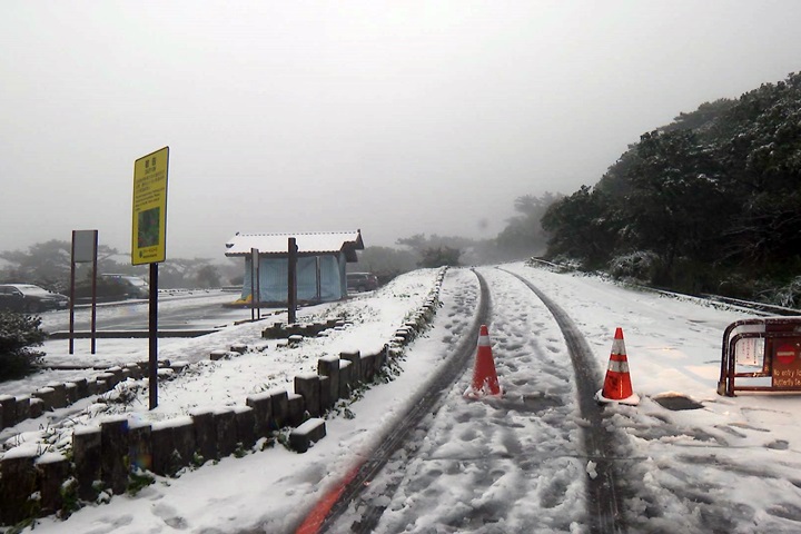 民眾追雪趁現在！睽違2年陽明山再降雪