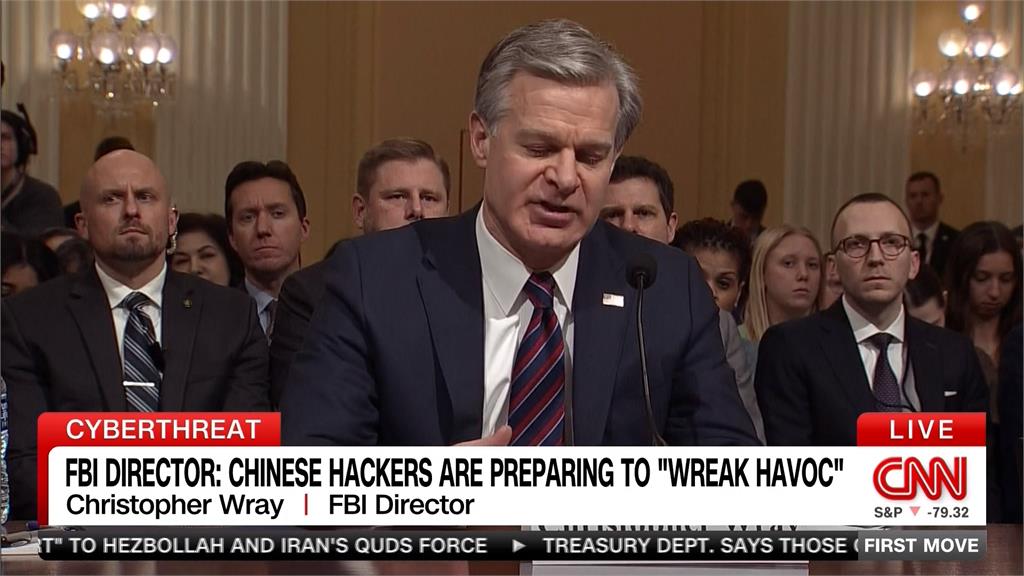 美FBI局長出席眾院聽證會　示警中國駭客威脅