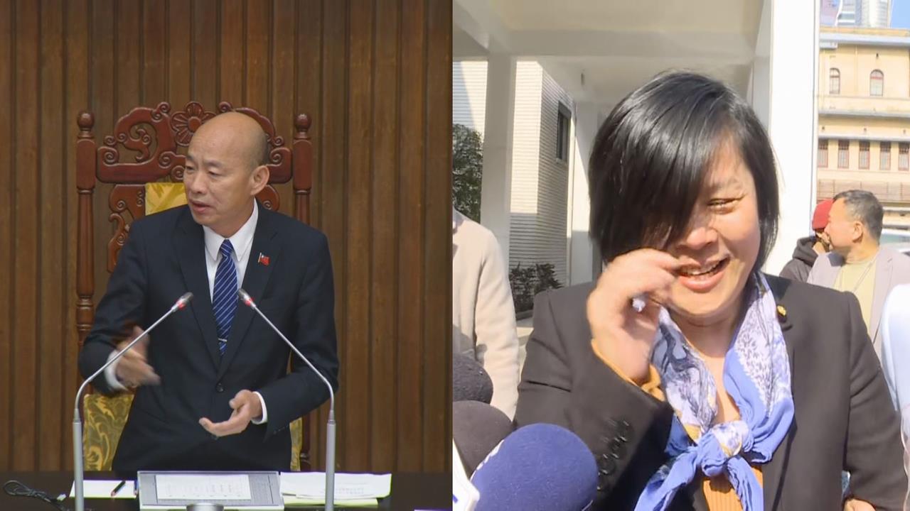 韓國瑜祝福李貞秀首登發言台　網轟：她到底憑什麼上去發言