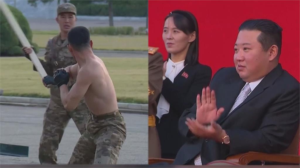 北朝鮮軍人裸身秀武術！「胸口碎大石、喉頂鋼筋」　金正恩嗨翻狂鼓掌
