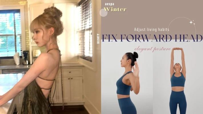 6招改善脖子前傾！aespa Winter早期因脖子前傾被罵　靠「這習慣」矯正雙下巴和烏龜頸