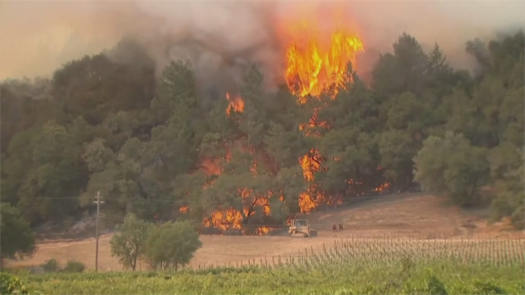 加州野火再燒2500英畝 近9萬戶預防性斷電