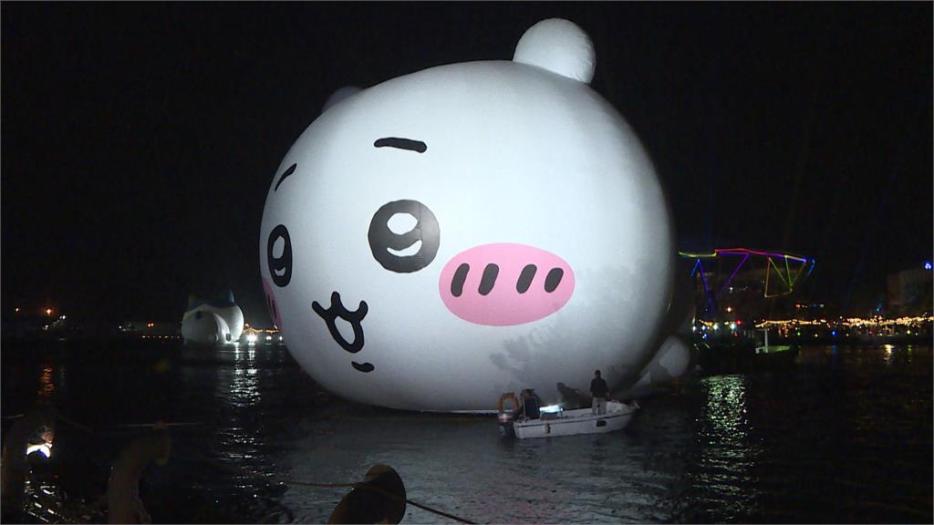 港邊瞬間風力8.6吉伊卡哇「位移」　兔兔暫時放氣「躺平」民眾直呼可愛