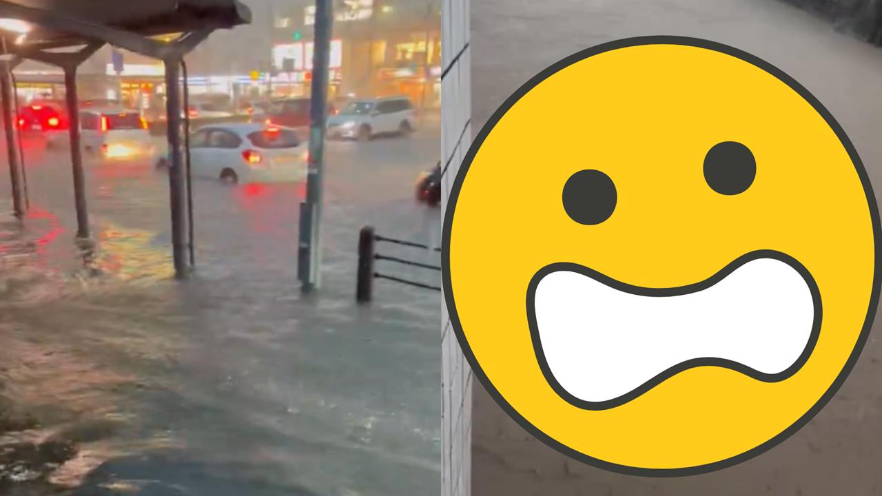 千葉暴雨大淹災「炸出馬路黑洞」！6秒駭人畫面「高速吞噬」5百萬網嚇爛：別靠近