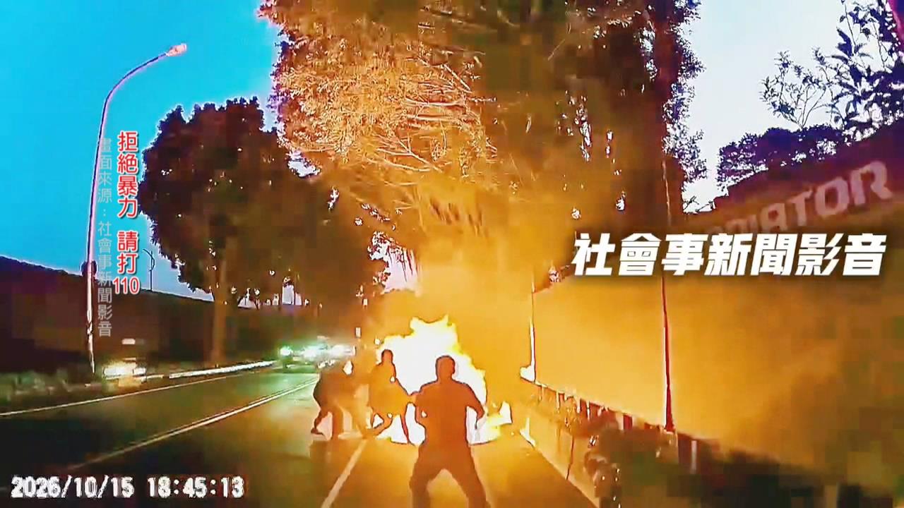 板橋貨車轉彎釀行糾！　騎士氣炸找朋友「點信號彈恐嚇」爆互毆