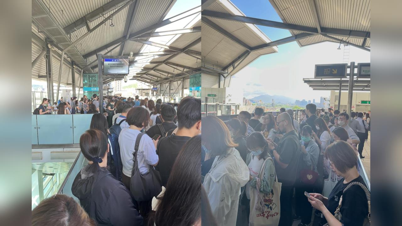 快新聞／通勤族崩潰！桃園機捷列車早上一度故障　月台人潮全塞爆