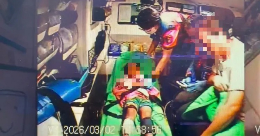 天降橫禍！台南5歲女童學游泳遭「天花板輕鋼架」砸中　右腿割傷8公分深可見韌帶