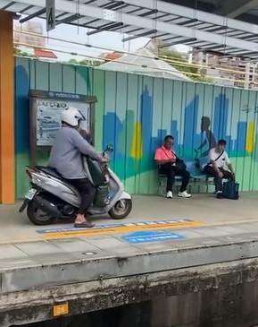 真人版GTA？機車直闖桃園車站月台　警調監視器函送法辦
