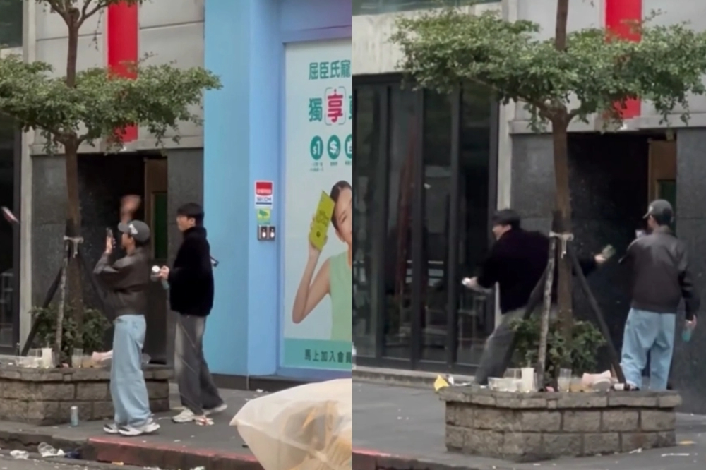 【有片】2潮男信義區「超跑巷」清晨狂砸玻璃瓶　1人被查身分遭「重罰」