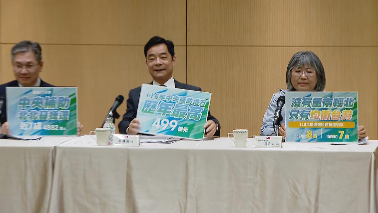 快新聞／捷運預算499億藍營縣市喊「太少」　交通部：去年地方政府2至3成沒花完