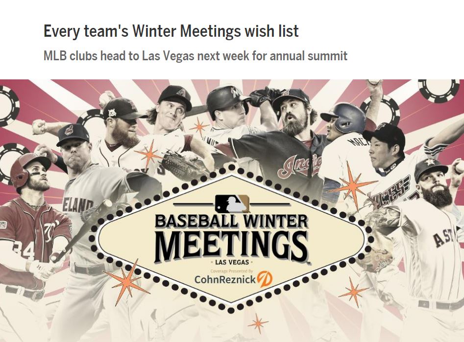 MLB／冬季會議即將登場 30隊重點補強精打細算