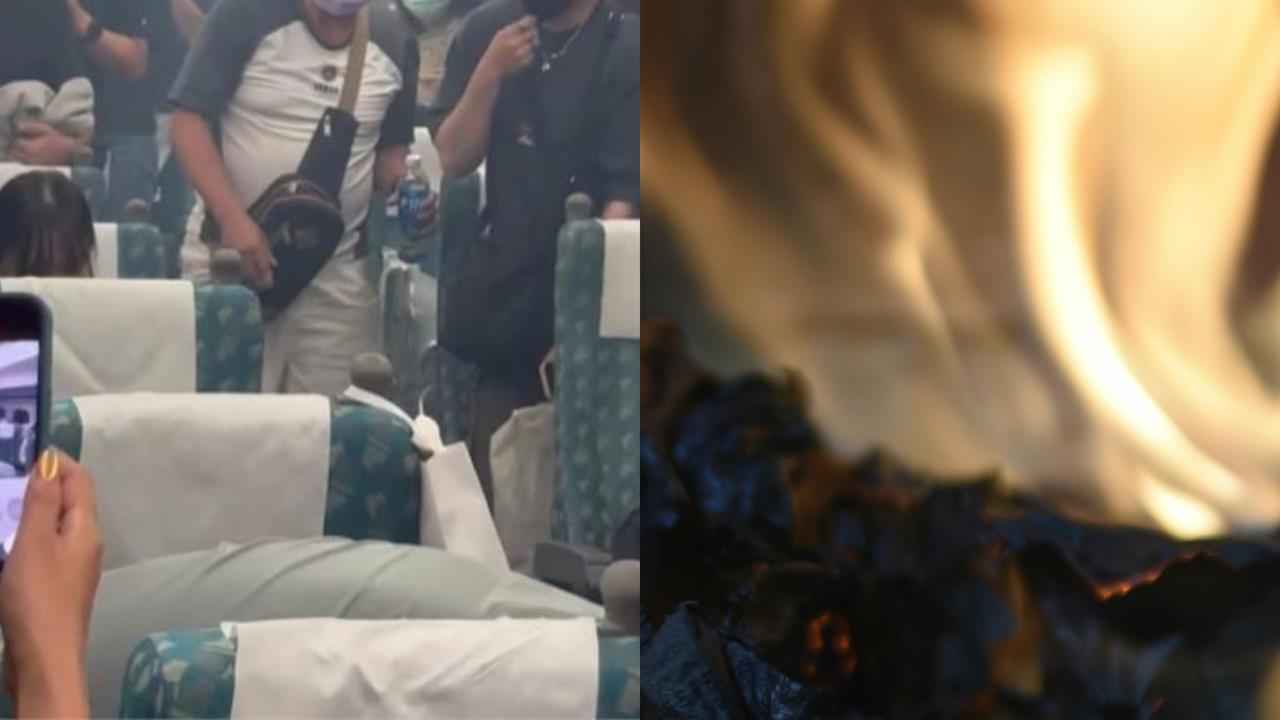 28歲女搭高鐵「行動電源冒煙猛燒」致3傷！她急「親手撲火」又遭鐵路警送辦了