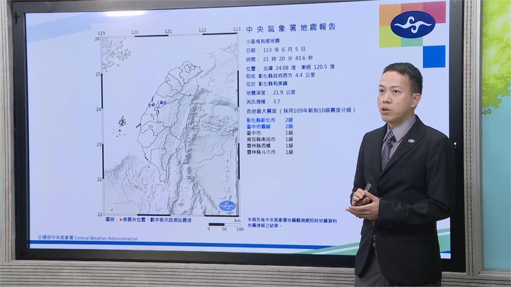 快新聞／彰化和美3.7地震與彰化斷層有關？　氣象署地震中心解釋了