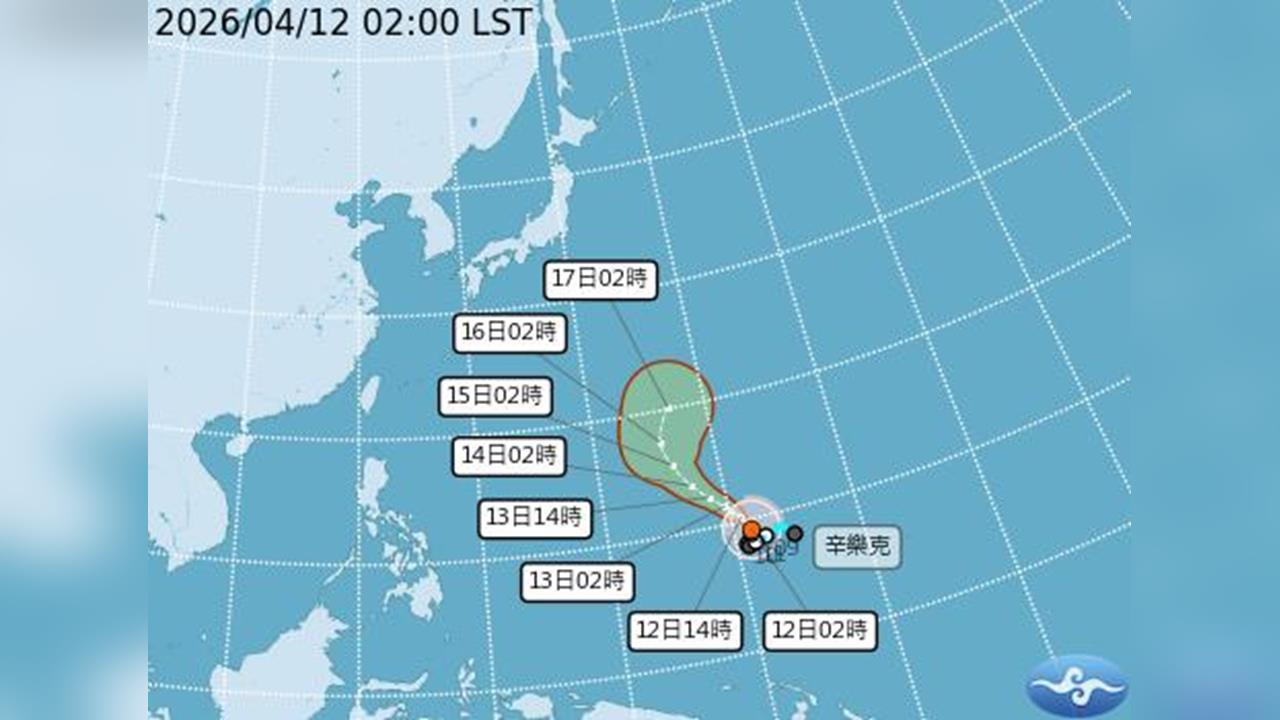 快新聞/中颱「辛樂克」今晚將轉強颱!最新預測路徑將「大迴轉」對台影響曝