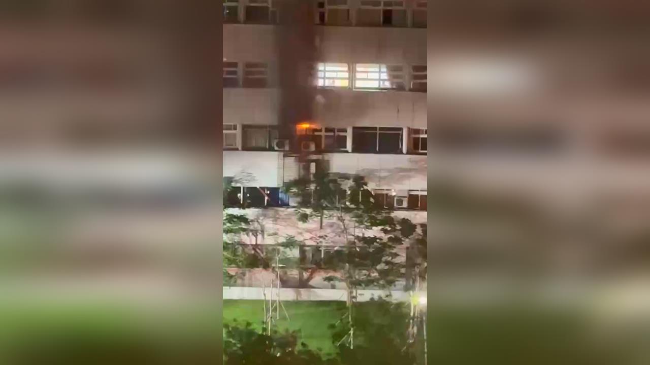 獨家畫面／驚險！北市三總松山分院3樓病房冒火　院方發聲了