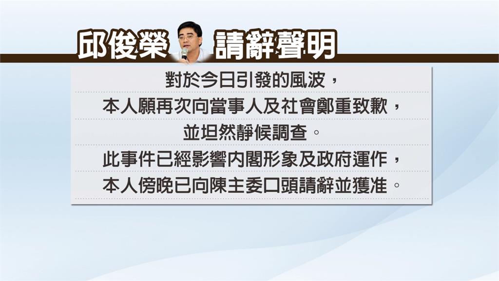 捲偷拍風暴 國發會副主委邱俊榮請辭獲准