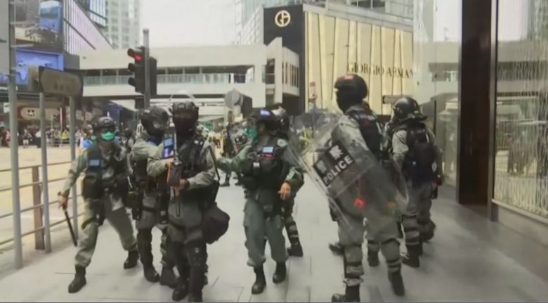 LIVE／香港民眾集結中環 抗議港版國安法