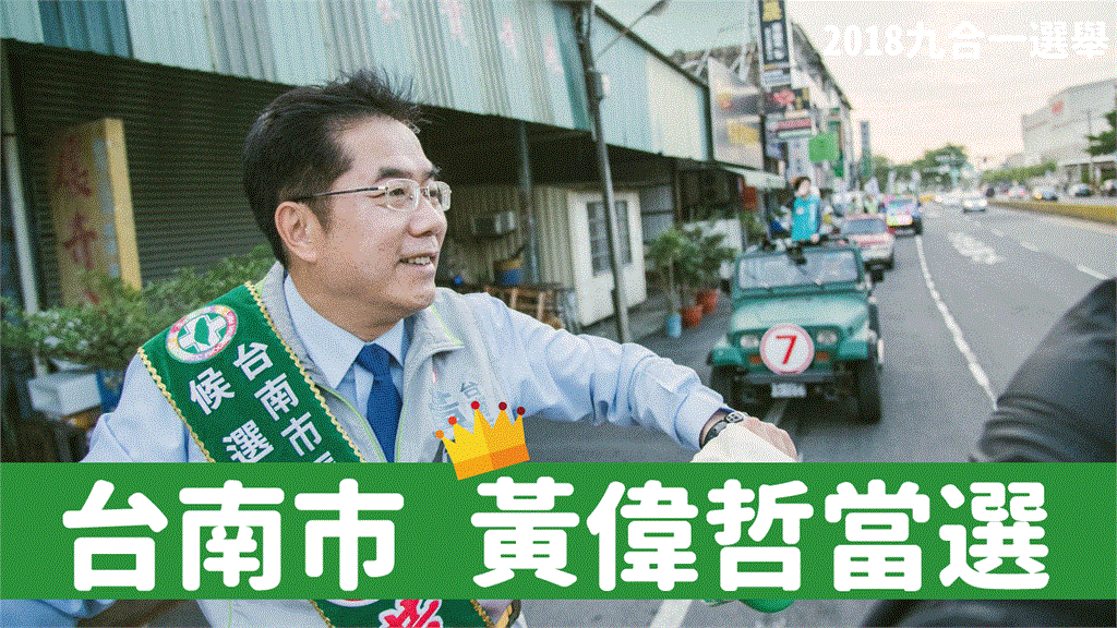 快訊／台南市 黃偉哲自行宣布當選