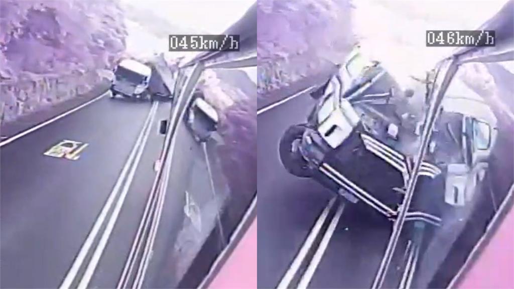 國光號「第一視角曝光」！砂石車高速傾斜「鋼條全噴出」直衝公車駕駛座