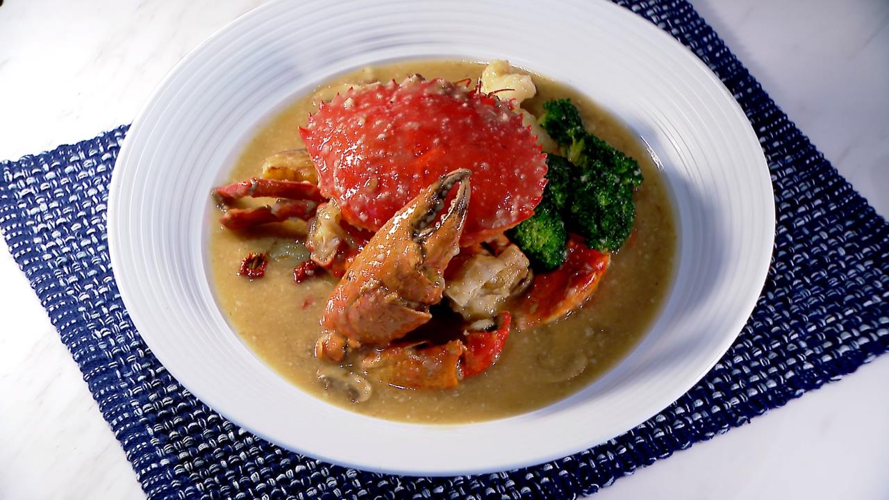 秋蟹季！冰淇淋、香草籽熬煮濃郁白醬　口感滑順不搶沙公鮮甜