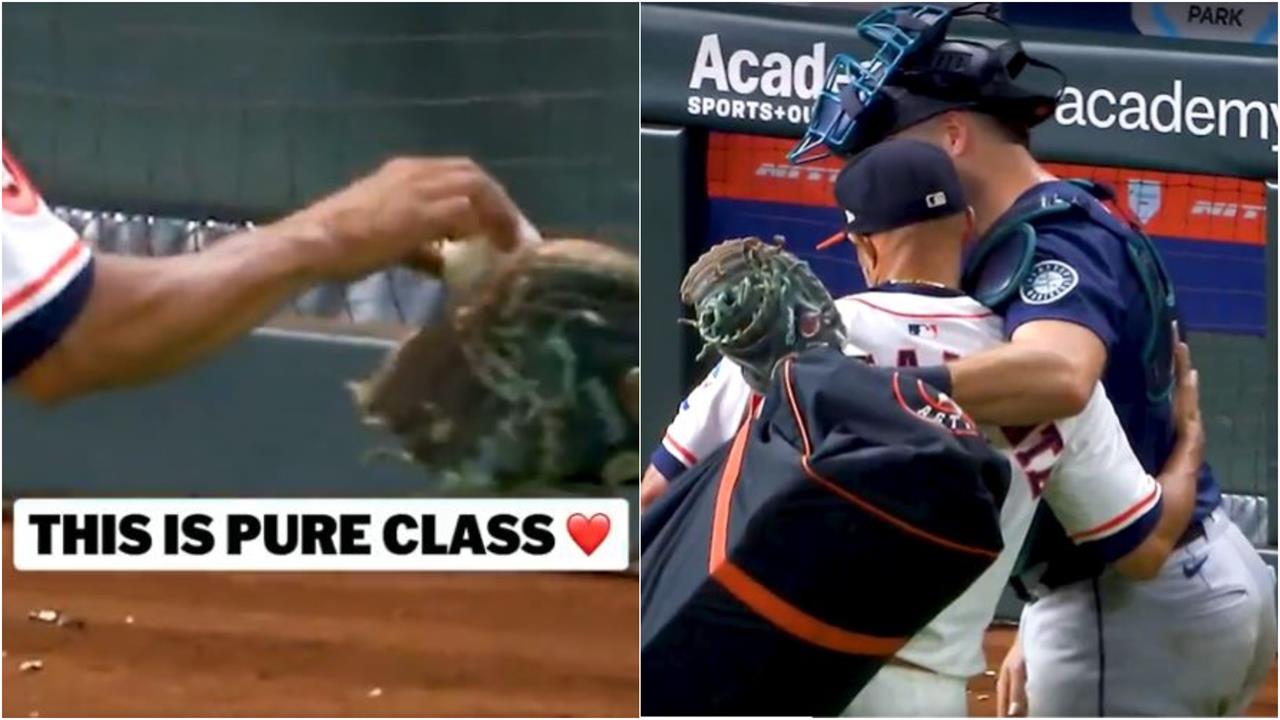 MLB(影)／超越勝負感動！太空人撿回勞雷「破紀錄全壘打球」　暖心轉交全都錄