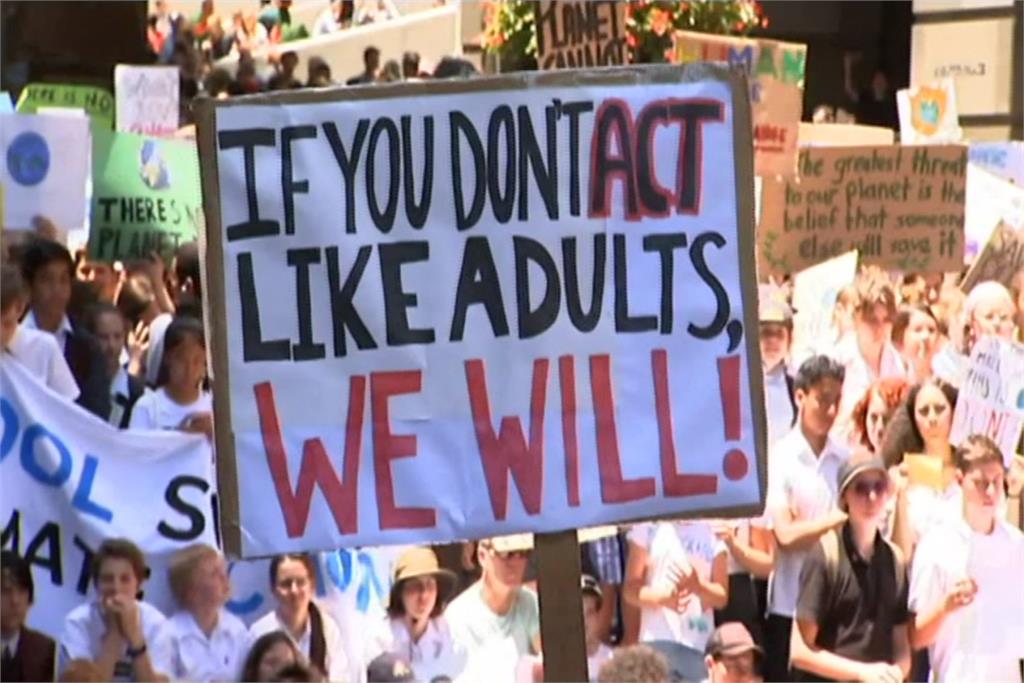 澳洲中小學生翹課抗議 要求政府因應氣候變遷