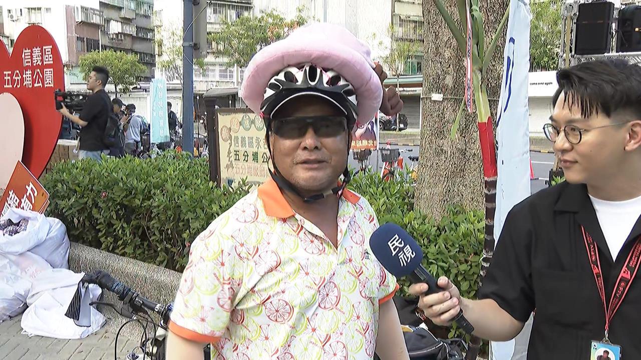 沈伯洋洋流車掃衝刺松信！　喬巴帽、自製扇子齊聚應援化身嘉年華