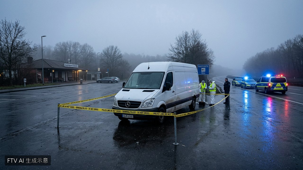 法國休息站載移民廂型車驚見命案　男子頭部中彈身亡