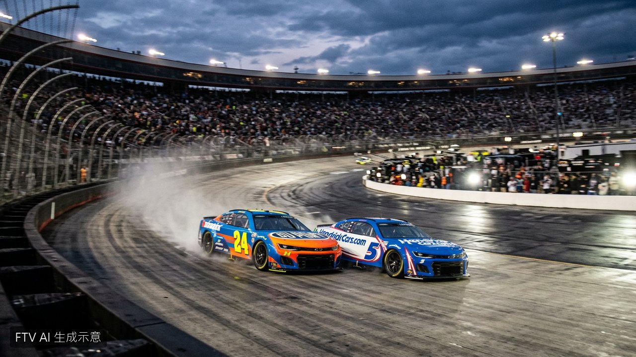 NASCAR雨中激戰！瓊斯延長賽驚險超車奪冠