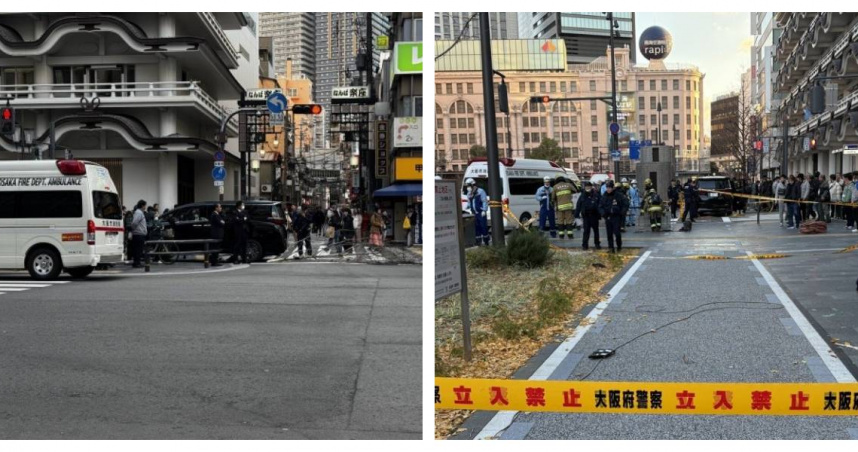 大阪難波鬧區車輛衝上人行道！女童在內3人受傷　63歲駕駛遭警方逮捕