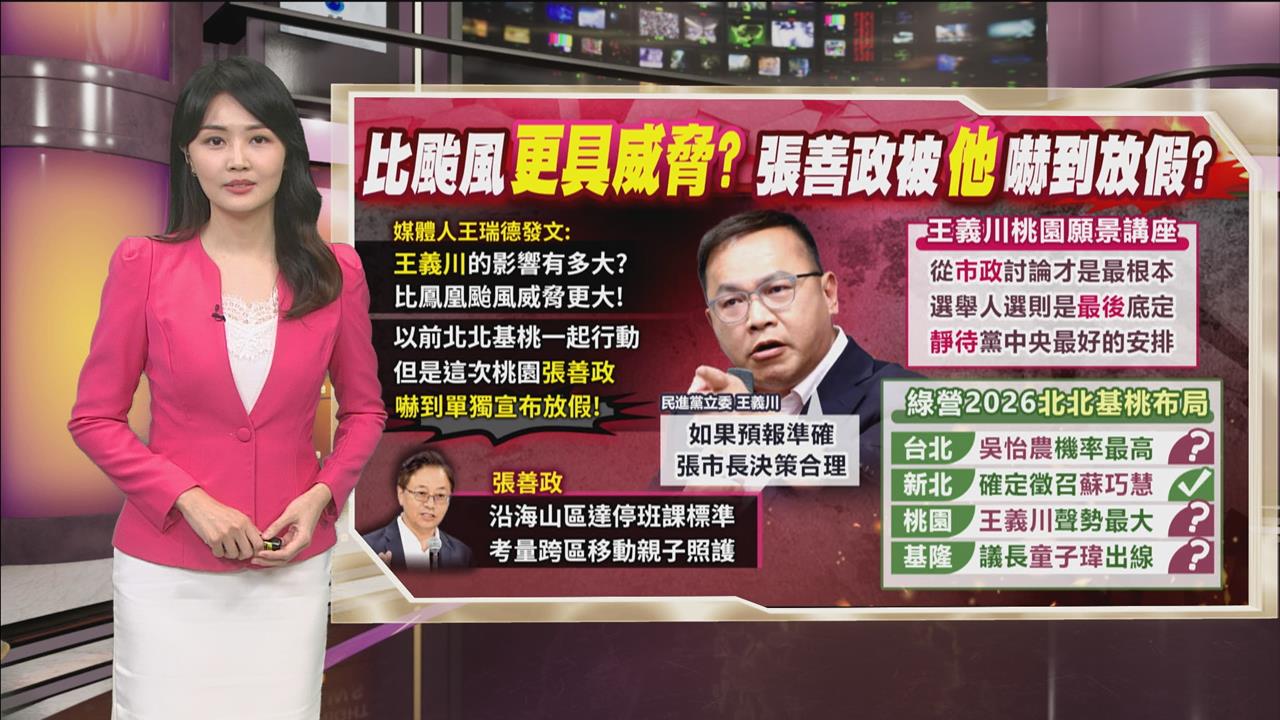 午夜特搜:比颱風更具威脅! 張善政被「他」嚇到單獨放假?