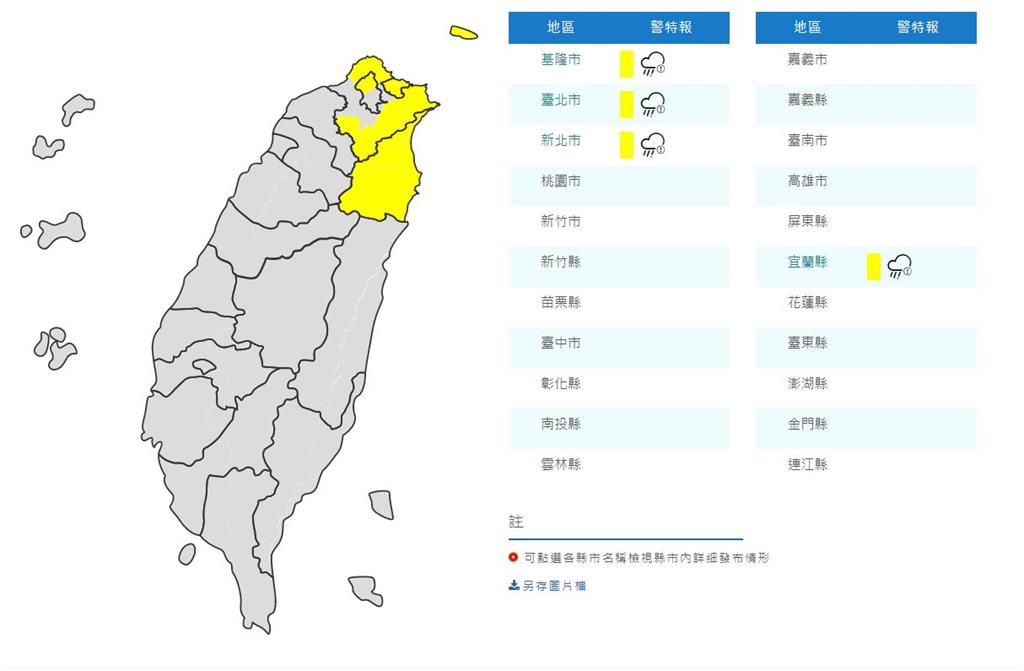 [2019/10/30]北部4縣市大雨特報！中南部各地多雲到晴