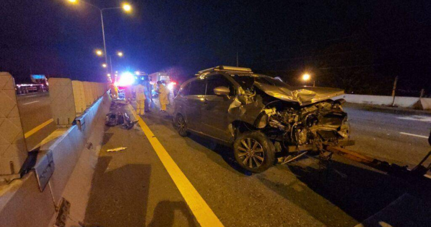 泰高速公路驚傳5車連環撞　護理系女學生下車救人慘被撞死