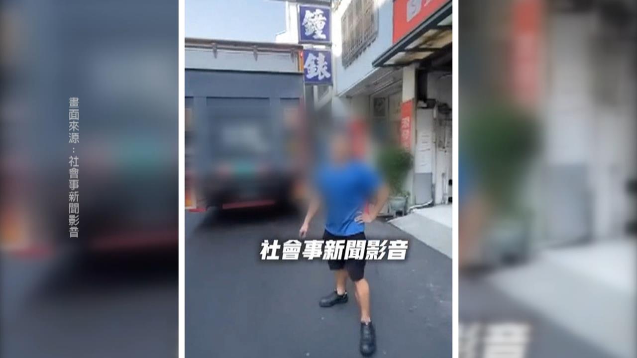 不滿物流車違停！台中騎士怒嗆駕駛　雙方大街爆口角