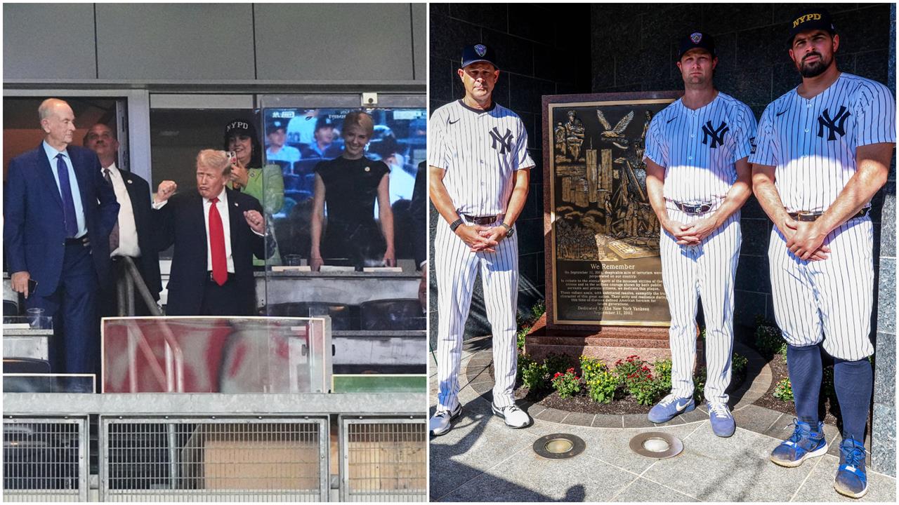 MLB／洋基致敬911周年！新球場首迎現任總統　川普進球員休息室喊話