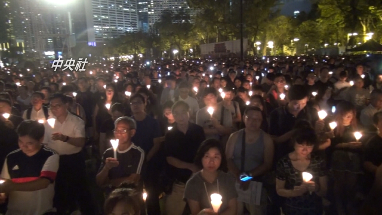 悼念六四事件29週年 香港支聯會舉行燭光晚會