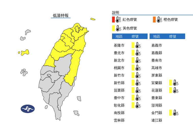 快新聞／全台急凍！12縣市低溫特報「入夜後更冷」　恐降至10度以下