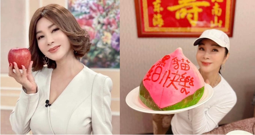 陳美鳳歡慶66歲生日！曬超大「壽桃蛋糕」