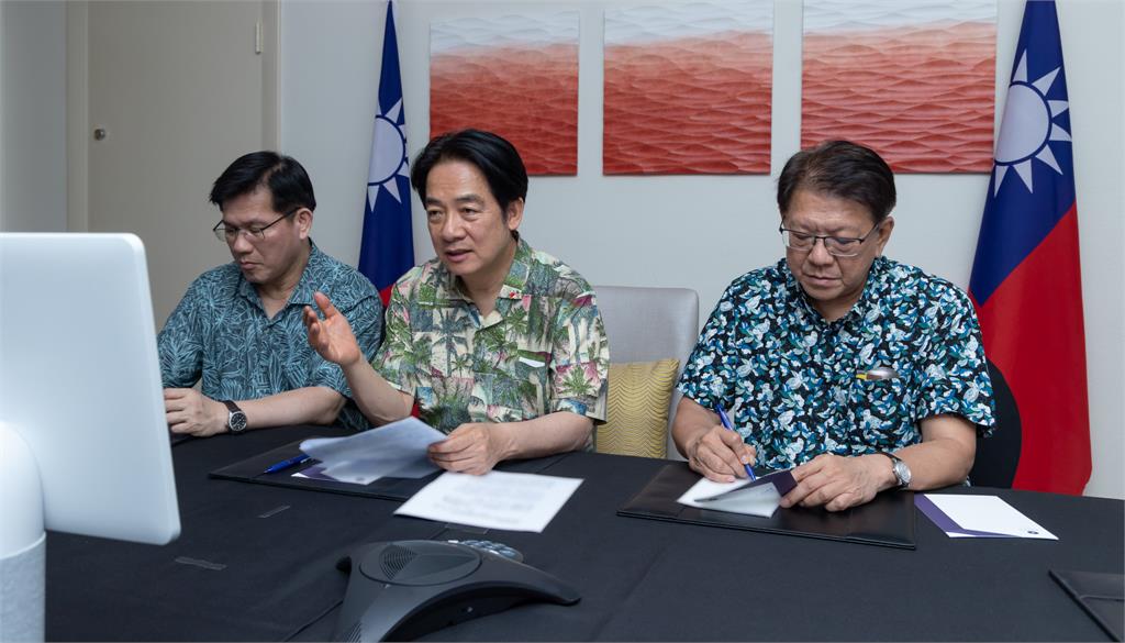 快新聞／因應南韓戒嚴事件　賴清德抵關島與國安單位跨海視訊會議