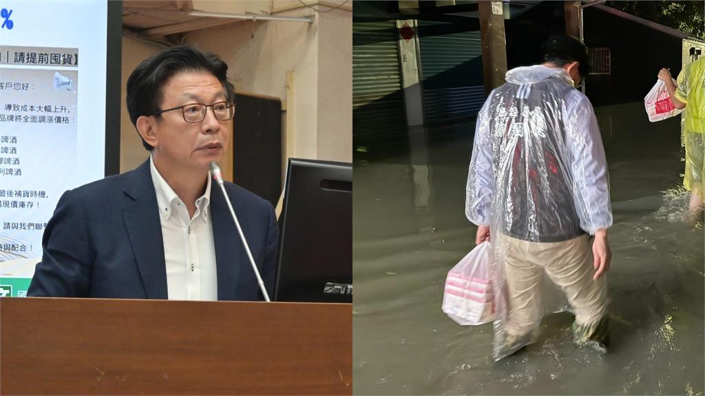 台南淹災「徒步外送大哥」竟是郭國文！網一放大「便當細節」驚了：懂吃…