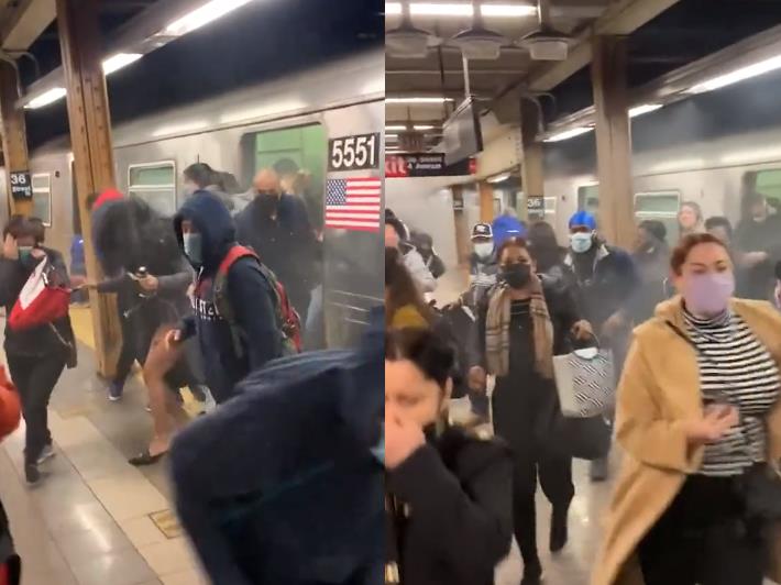 快新聞／紐約地鐵遭攻擊「10人中彈受傷」　乘客驚恐逃竄畫面曝！