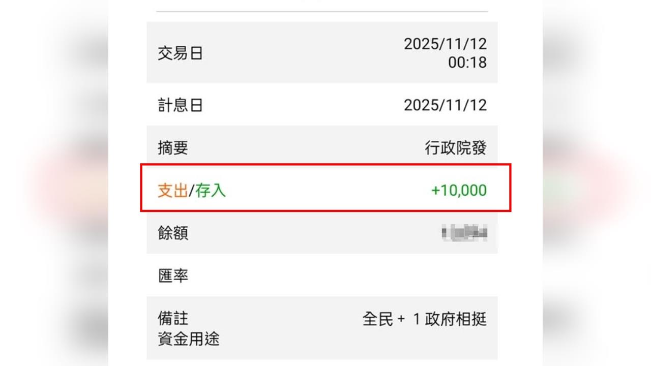 快新聞/普發1萬元今入帳了 網友半夜查看網銀嗨翻